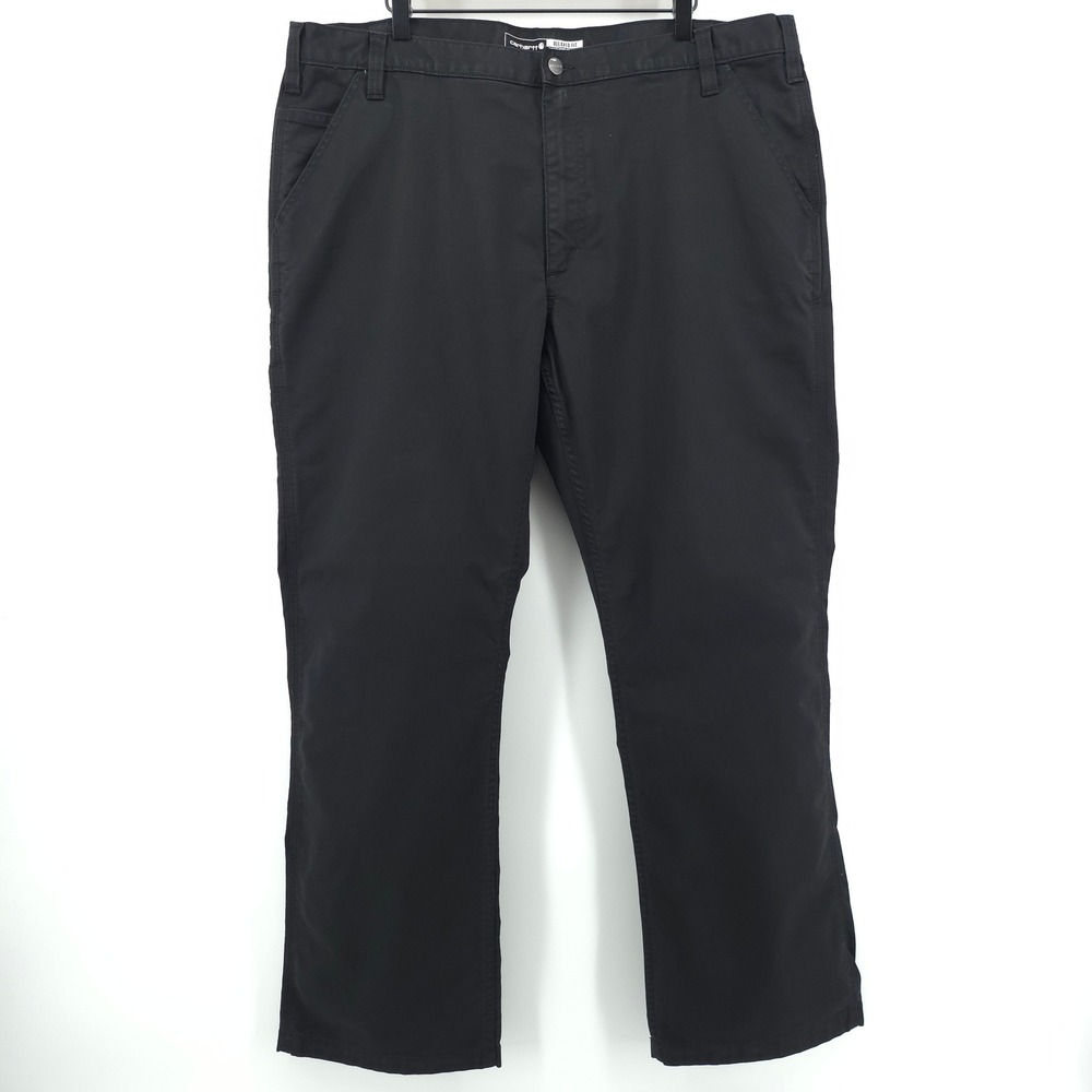 Carhartt Mens Pants Rugged Flex Canvas Work Relaxed Fit 42x32 Black Utility